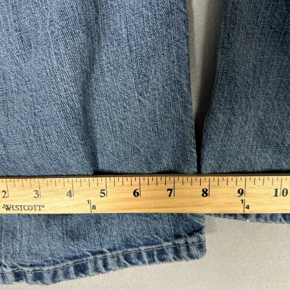 Levis 514 Jeans Mens 36X34 Blue Straight Fit Classic 5-Pocket Distressed Denim